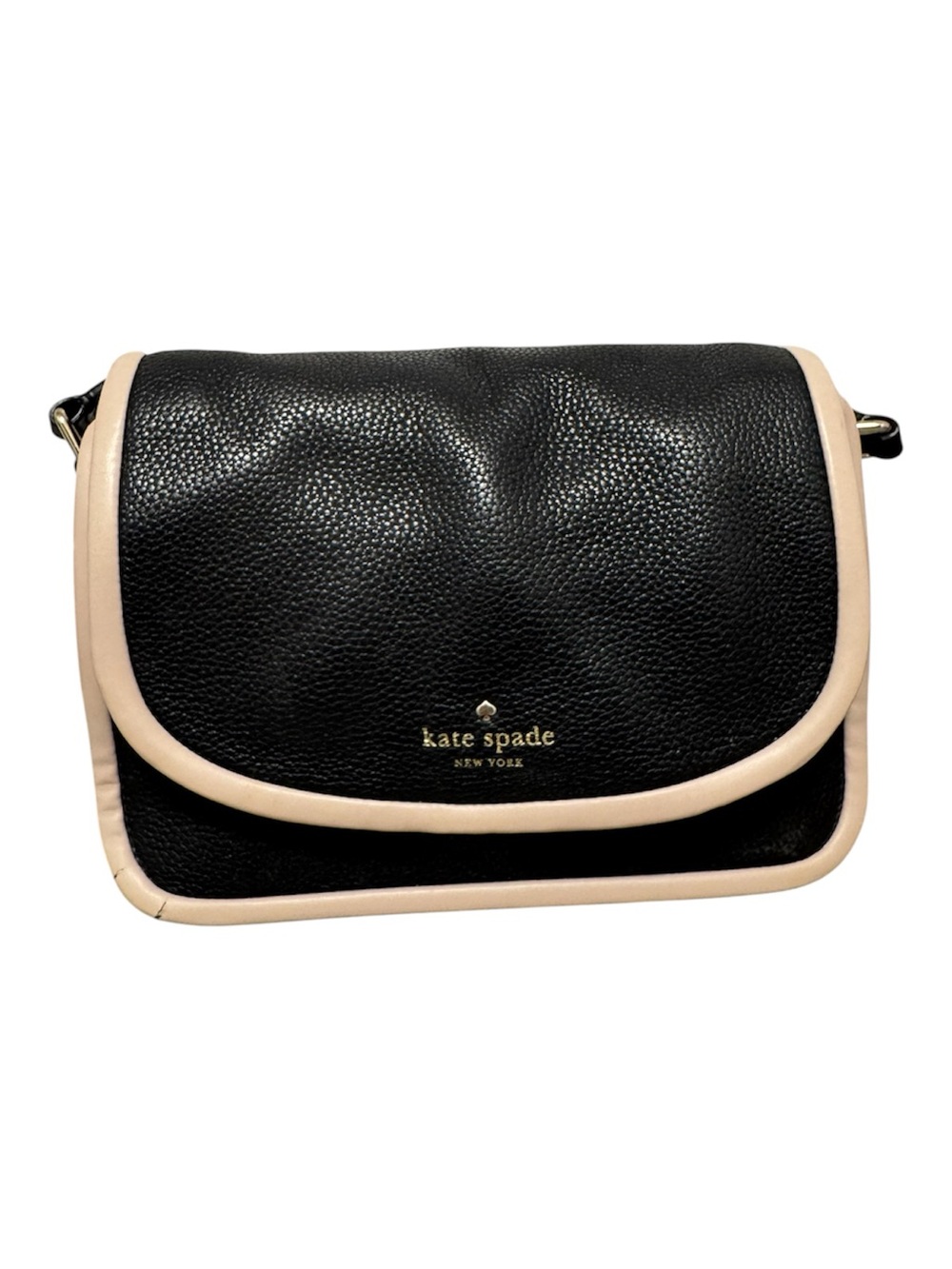 KATE SPADE Women’s Leather Ward Place Ivy Crossbody Bag - Black with Cream Trim - Picture 3 of 13